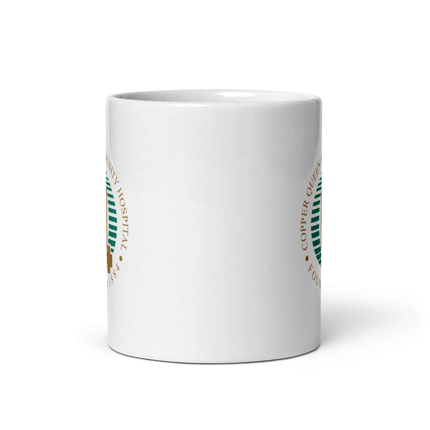 White glossy mug